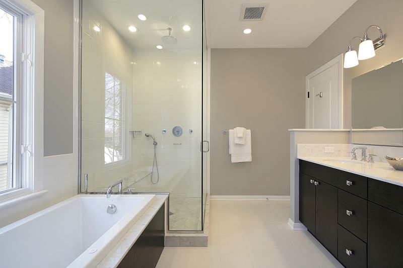Corner Shower with Clear Glass